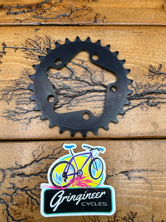 Blackspire 28 Tooth 74 BCD 5 Bolt Black Chainring NOS