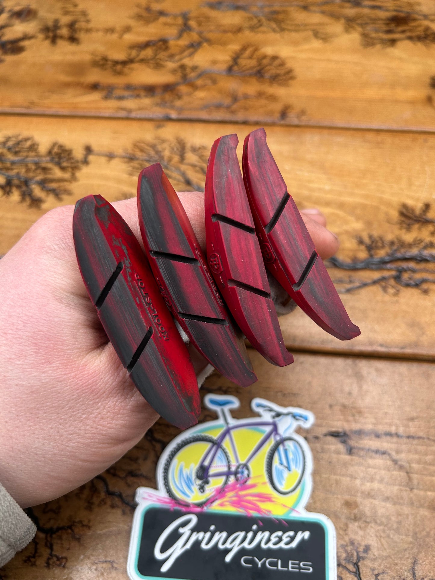 Ritchey Logic Kool Stop Salmon Threadless Brake Pads Set of 4