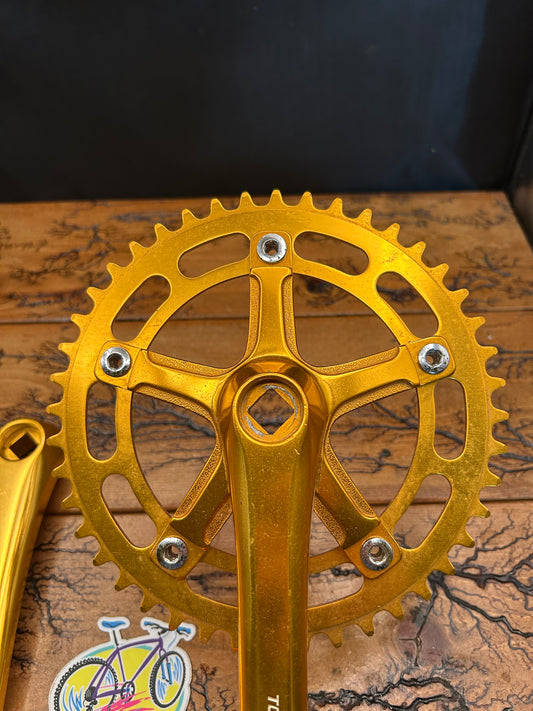 Takagi Tourney AD 170mm 44 Tooth Gold Anodized Crankset