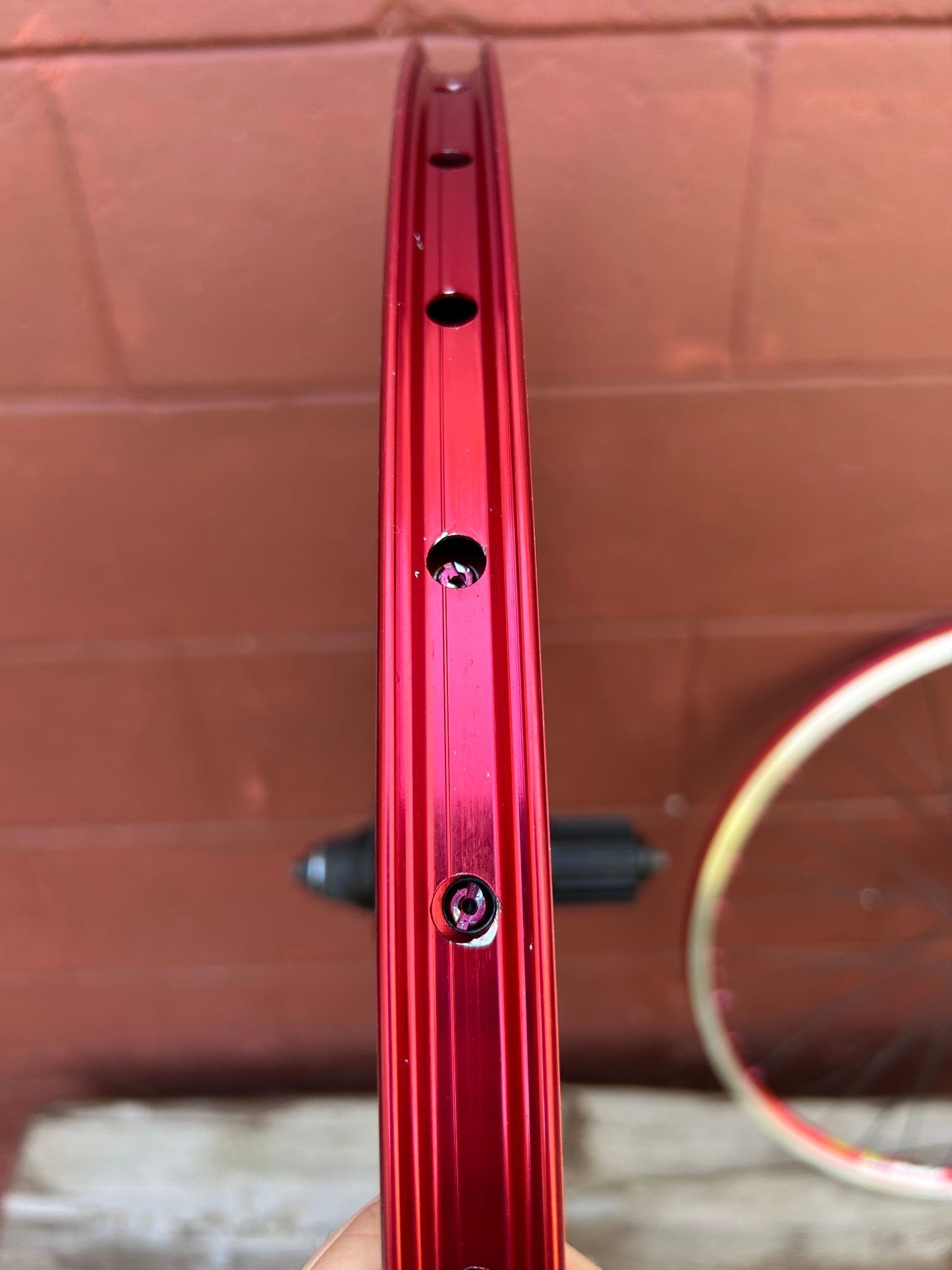 Mavic X517 Red Anodized Shimano Deore XT M752 26" Wheelset NOS