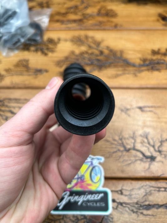 Pair of 125mm Tall Rubber Suspension Fork Boots NOS