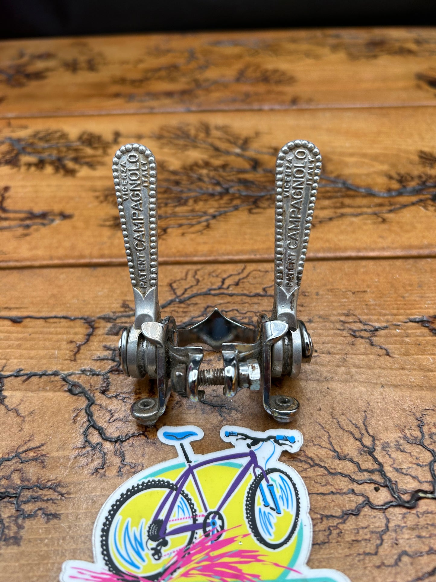 Campagnolo Record 1014 Clamp On Down Tube Shifters