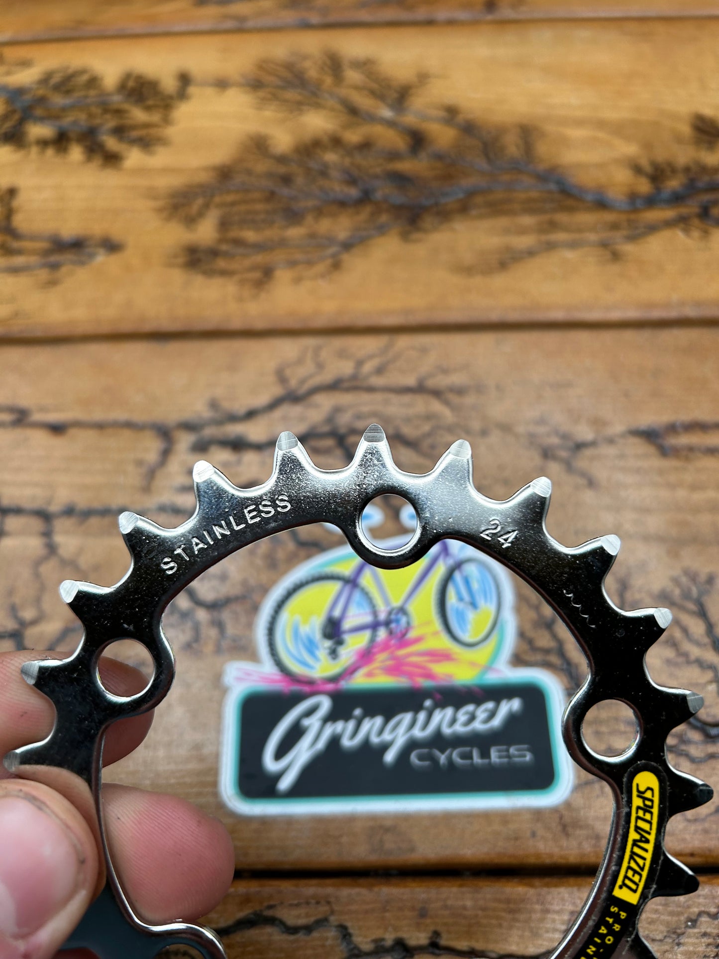 Specialized 24 Tooth 74 BCD Pro Stainless Steel Chainring NOS