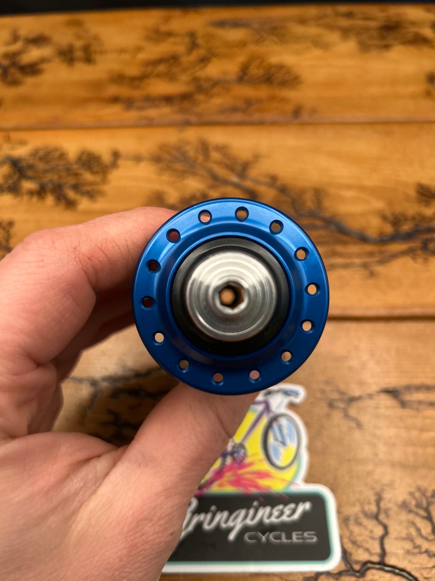 Real Design Blue 28 Hole QR Rim Brake Front Hub NOS