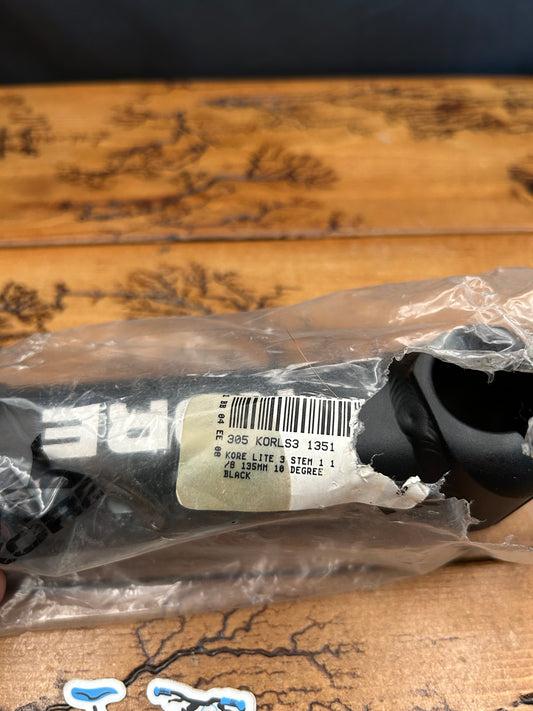 Kore Lite 135mm 10 Degree 25.4mm 1 1/8 Inch Threadless Stem