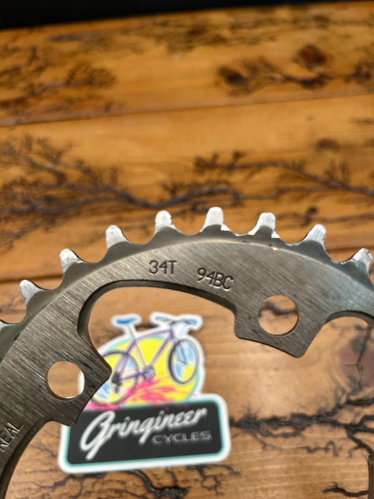 Real Design 34 Tooth 94 BCD 5 Bolt Chainring