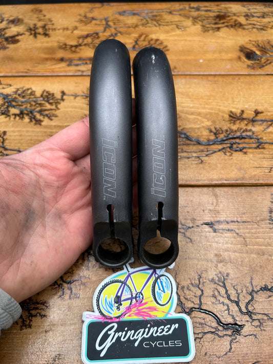 Icon Gray Aluminum Bar Ends