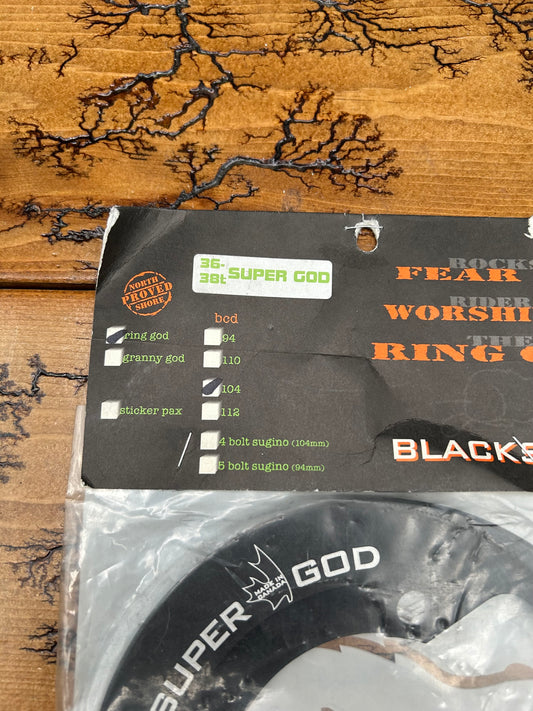 Blackspire Super God 36-38 Tooth 104 BCD 4 Bolt Bash Guard NOS