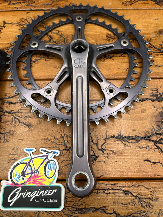 Galli Strada Gray Anodized 52/42 170mm Square Taper Crankset