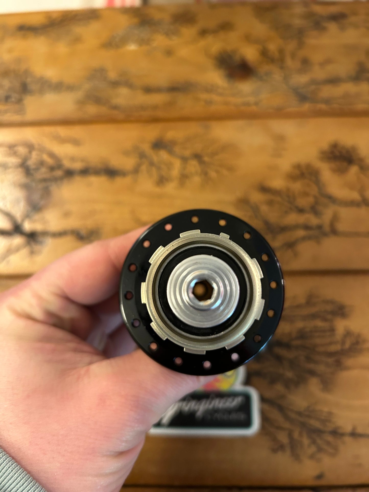 Real Design Black 32 Hole QR 135mm Rim Brake Rear Hub NOS