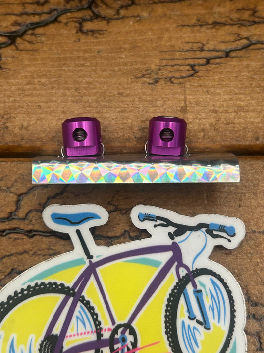 Ring Racing Components Purple Anodized Brake Button Straddle Cable Hangers NOS