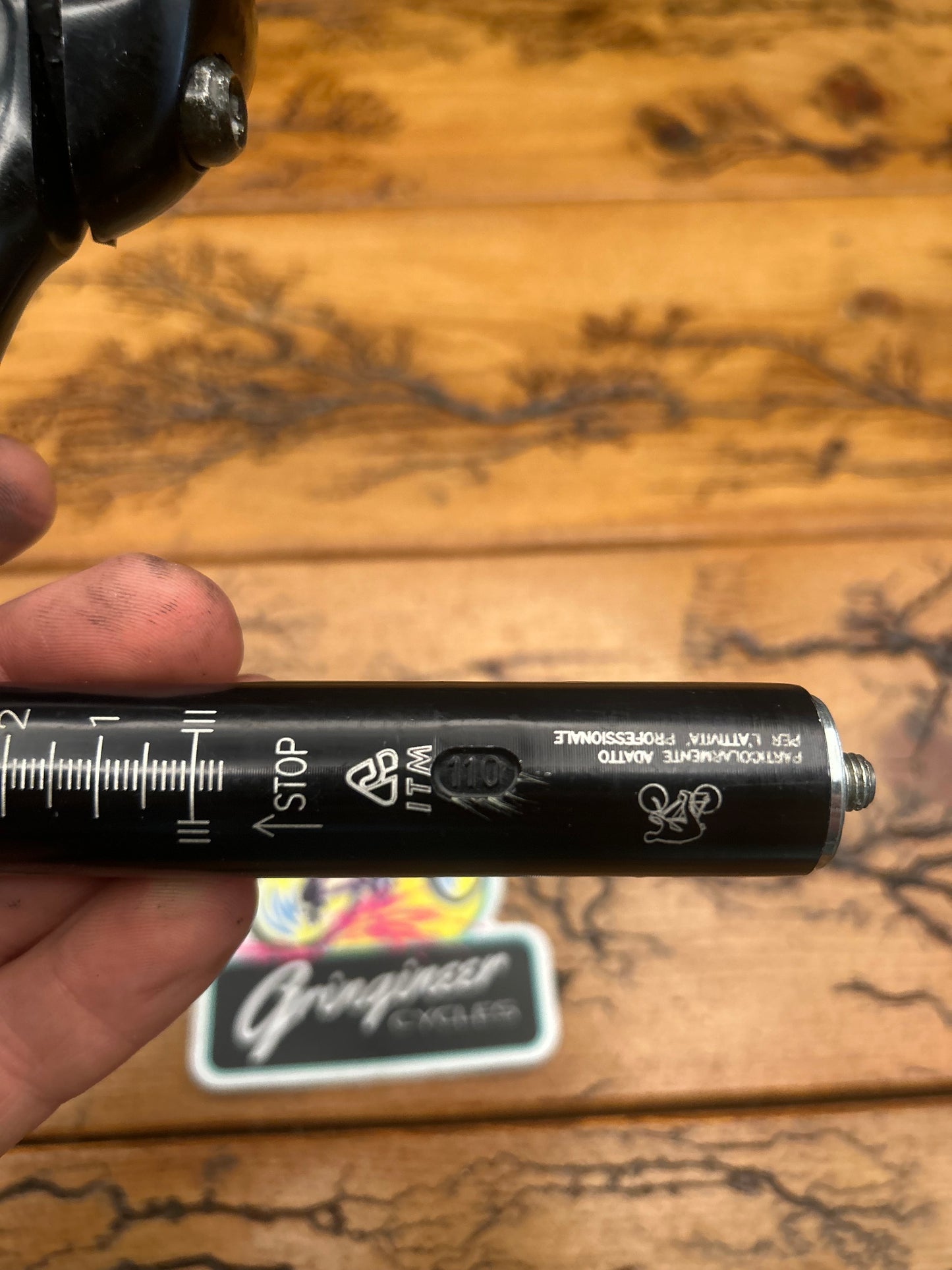 ITM Black 110mm 25.4mm 1 Inch Quill Stem