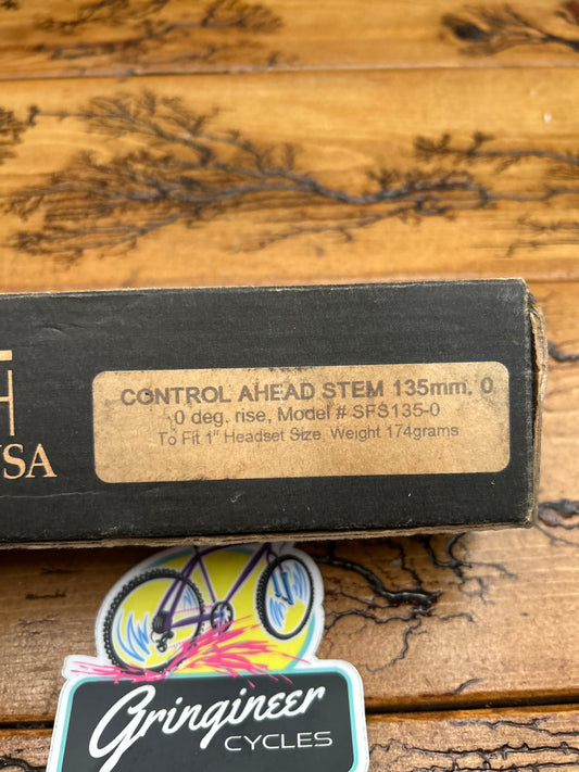 Control Tech 135mm 0 Degree 25.4mm 1 Inch Threadless Stem NOS