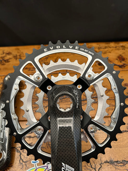 FSA Pro Carbon ATB 44/32/22 9 Speed 170mm Carbon Crankset NOS
