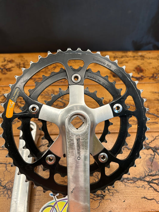 Shimano Deore XT FC-M730 Black Chainrings 46/36/24 175mm Crankset