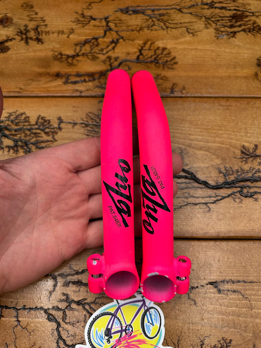 Onza Neon Pink Steel Bar Ends