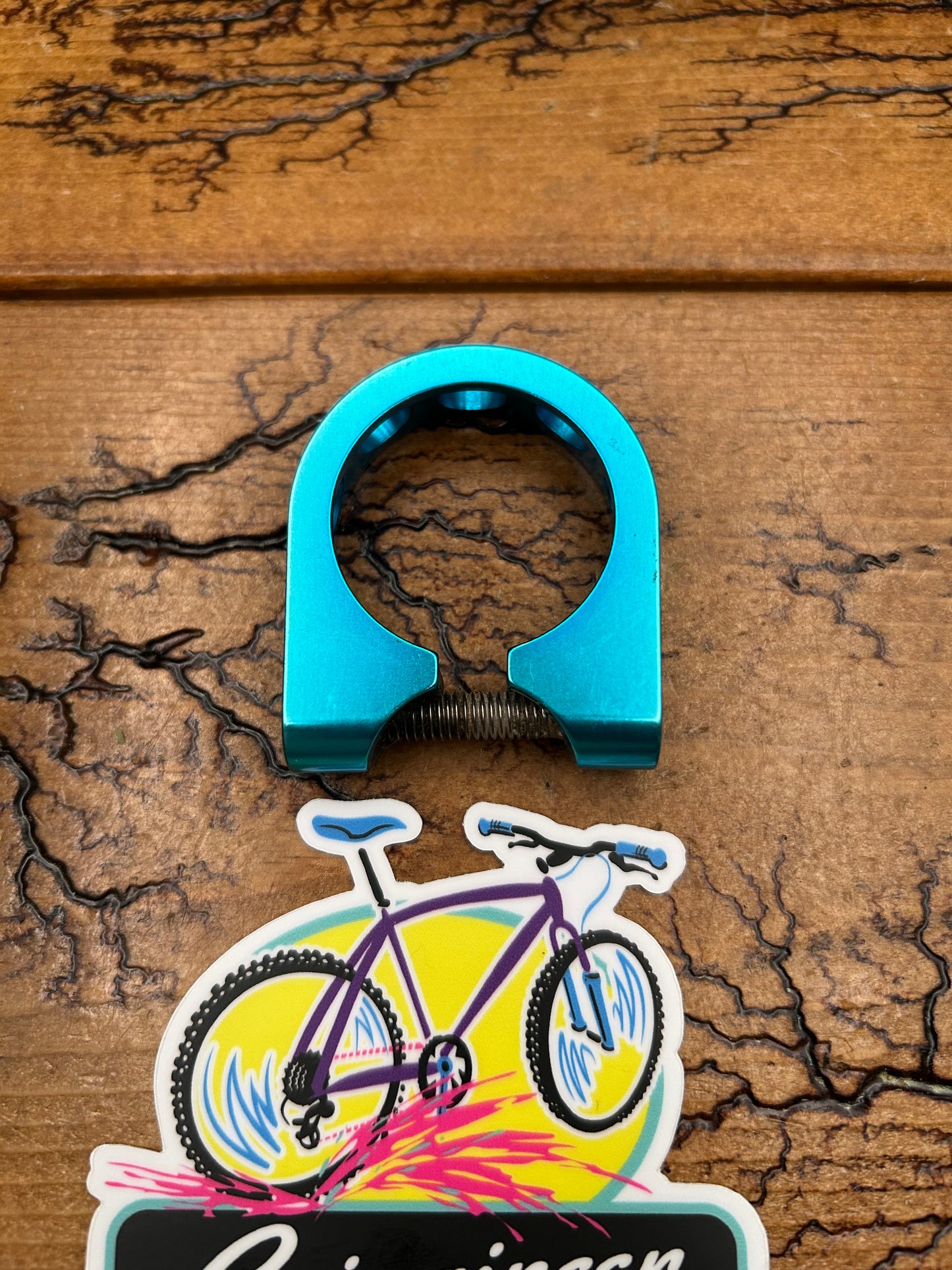 Ringle Holey Turquoise 34.9mm Seatpost Collar