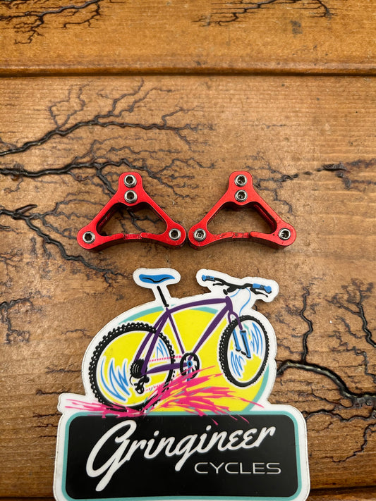 Red Anodized Brake Straddle Cable Hangers