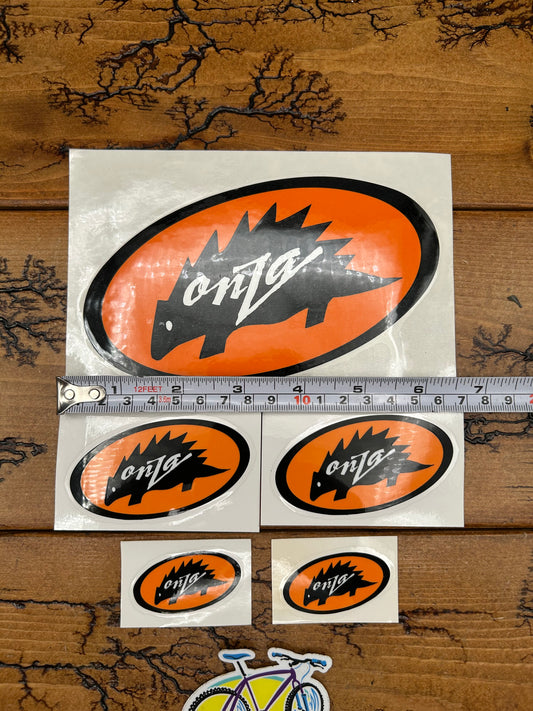 Onza Porcupine Sticker and Cleaning Brush Lot NOS