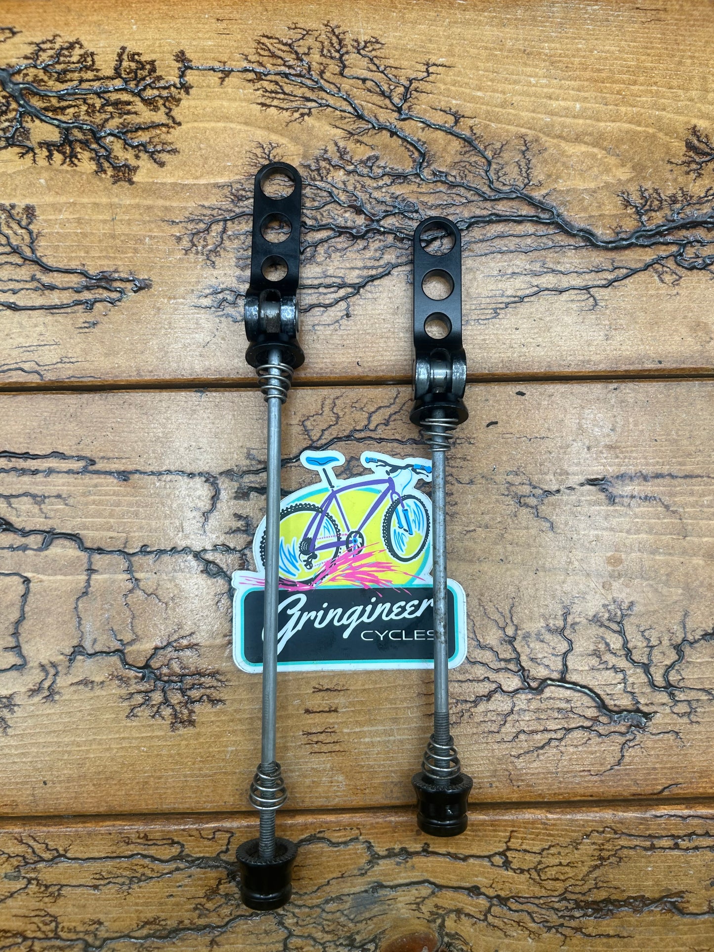 Ringle Black Holey Cam Twist Quick Release Skewer Set