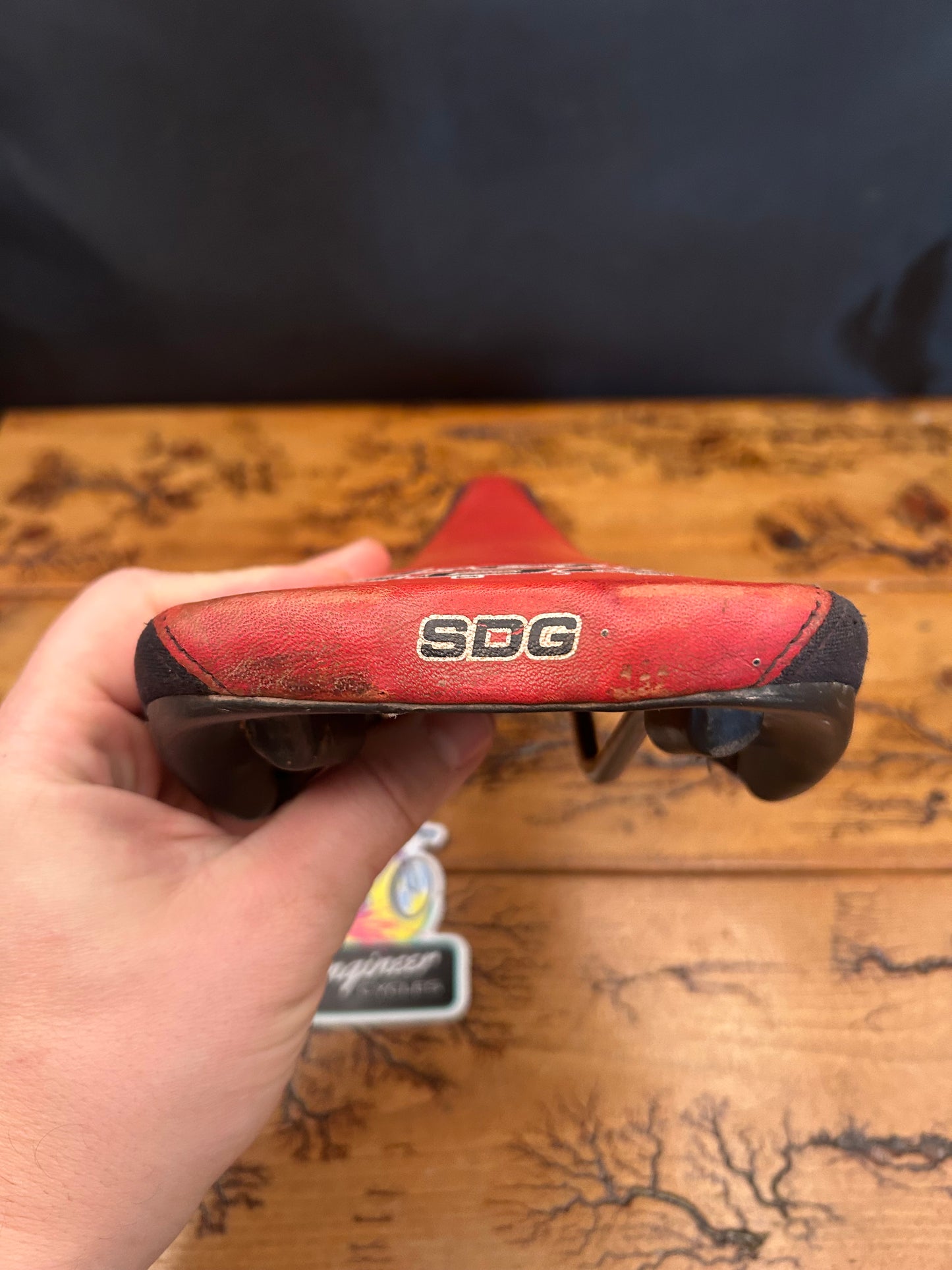 SDG Bel Air Black and Red Titanium Rails Saddle