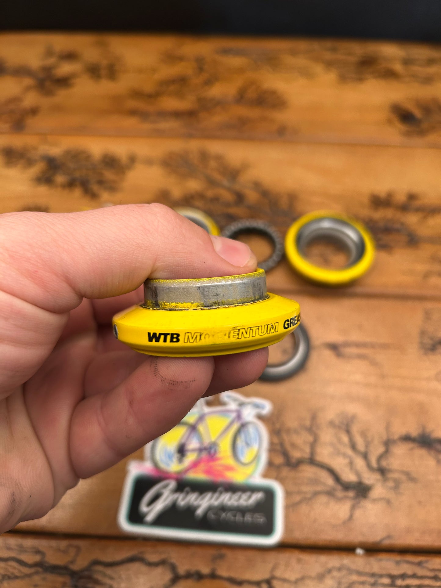 WTB Momentum Grease Guard Yellow 1 1/8 Inch Threadless Headset