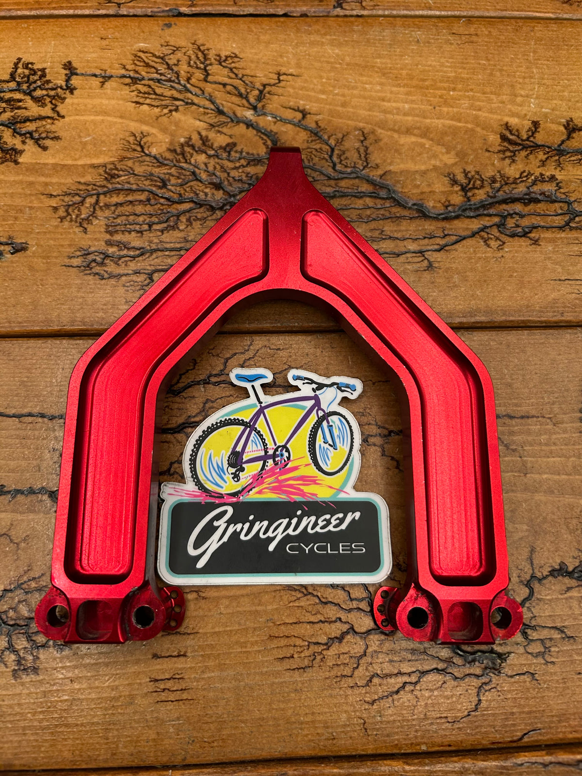 Adventure Componets AC Rockshox Mag 10 Red Anodized Fork Brace Arch