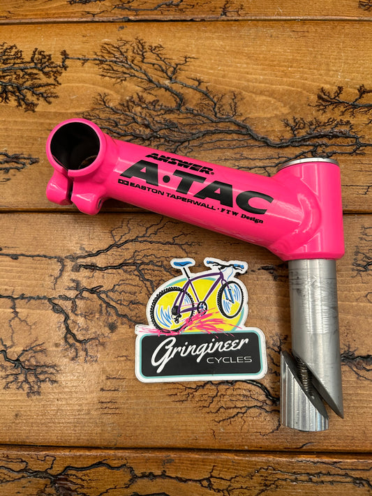 Answer ATAC 130mm 15 Degree Neon Pink 25.4mm 1 1/8 Inch Quill Stem