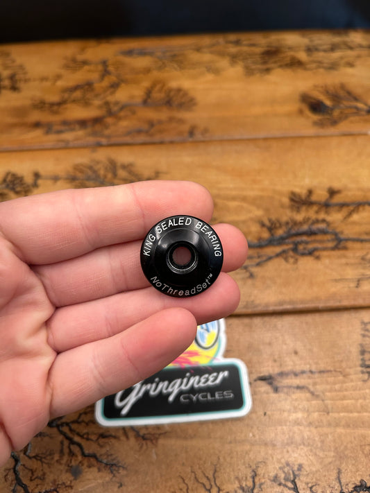 Chris King NoThreadset Black 1 Inch Top Cap