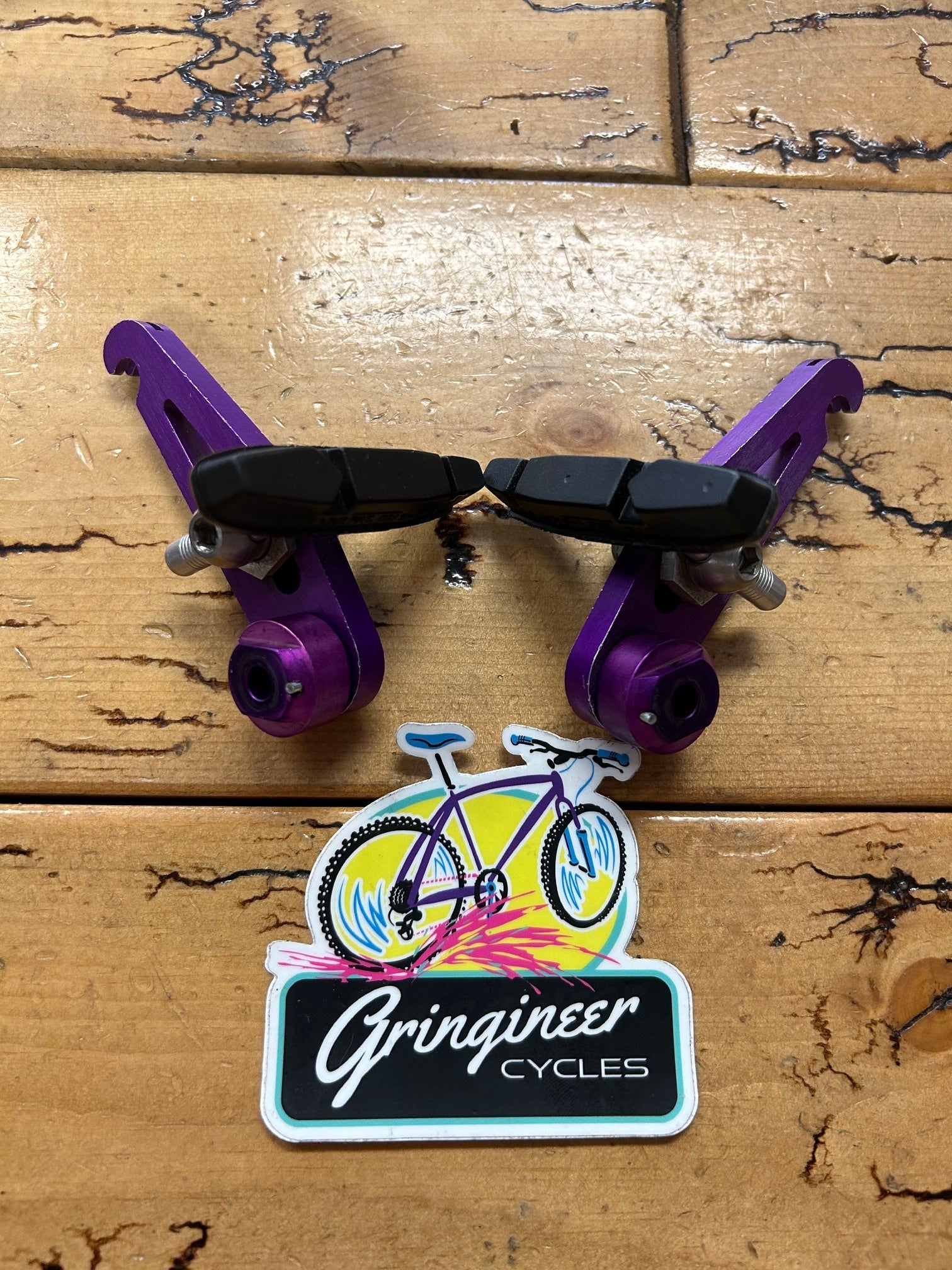 Curve Purple Anodized Cantilever Brake – Gringineer Cycles