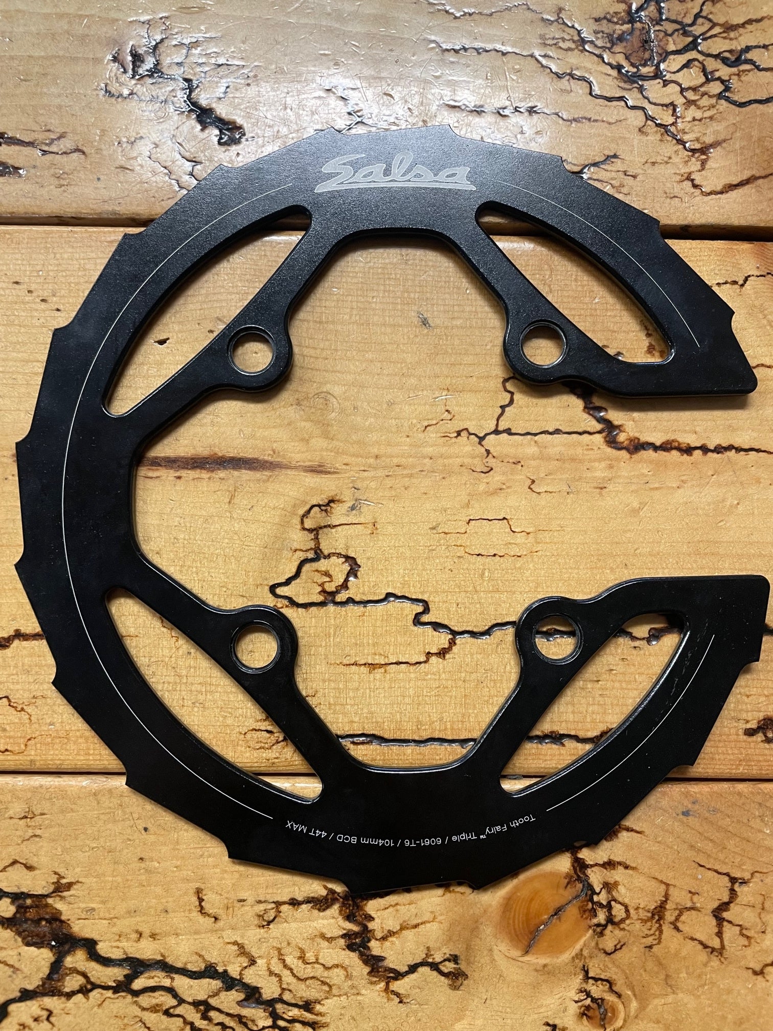 Salsa Tooth Fairy 104 BCD 44 Tooth Max Black Bash Guard NOS