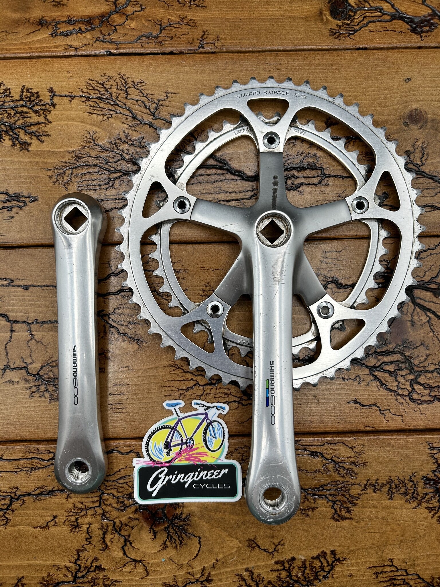 Shimano 600 Tri Color FC-6400 53/42 170mm Crankset – Gringineer Cycles