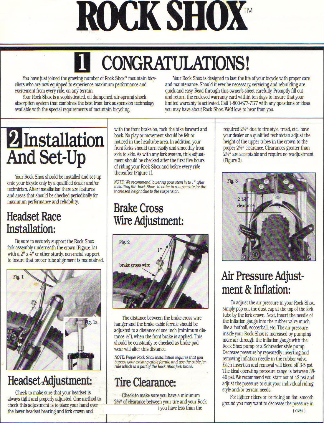 Rock Shox RS1 Tech Manuals