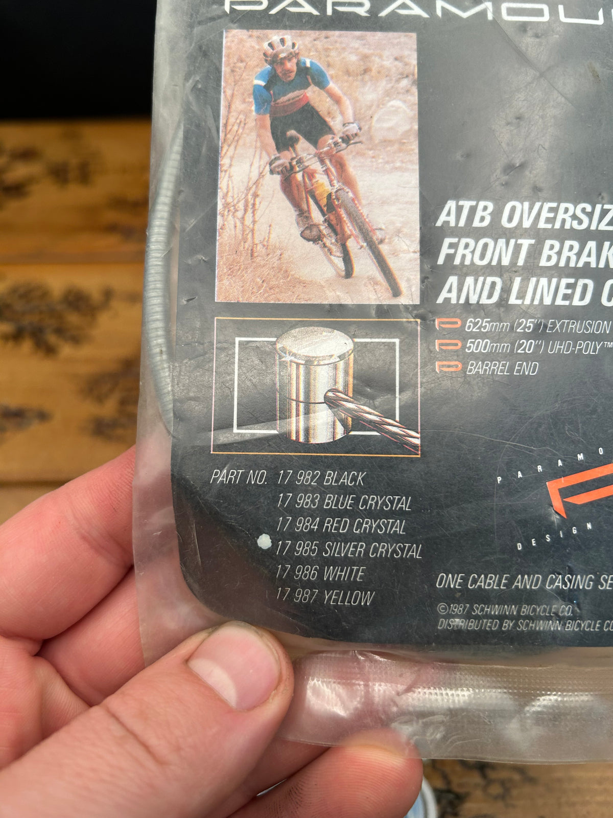 Paramount ATB Oversized Front Brake Cable and Lined Casing Silver Crystal NOS