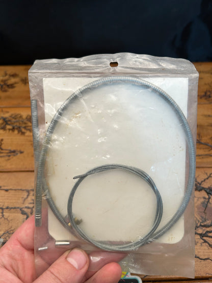 Paramount ATB Oversized Front Brake Cable and Lined Casing Silver Crystal NOS