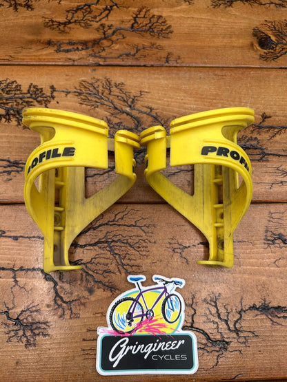 Profile Design Yellow Plastic Water Bottle Cages