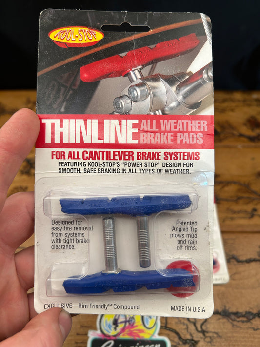 Kool-Stop Thinline All Weather Blue Cantilever Brake Pads Set of 4 NOS