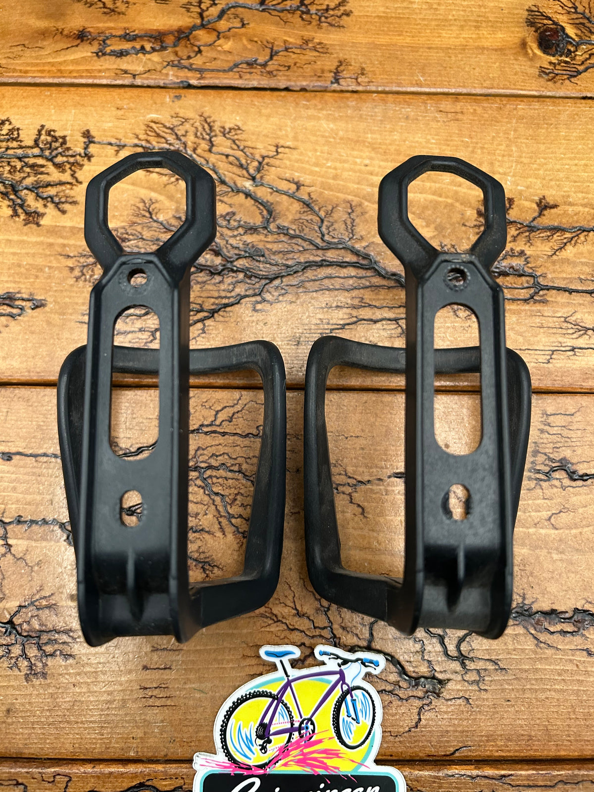 Specialized Black Vintage Plastic Water Bottle Cages Set Of 2