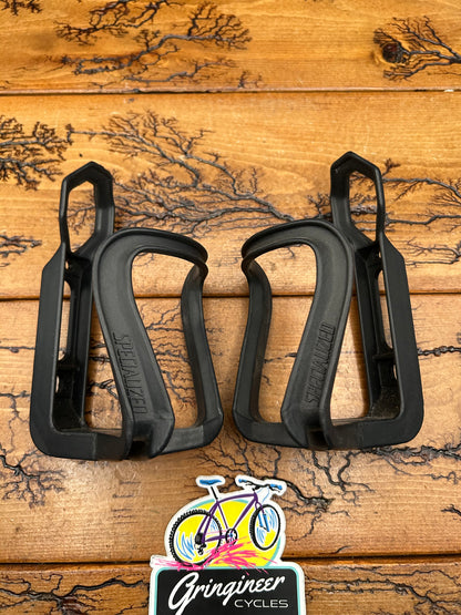 Specialized Black Vintage Plastic Water Bottle Cages Set Of 2