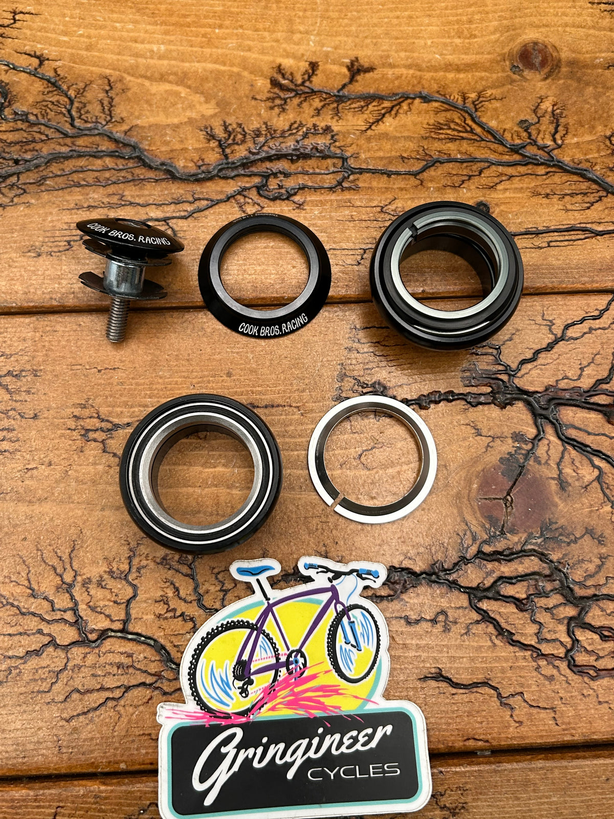 Cook Bros. Racing Black 1 1/8 Inch Threadless Headset New