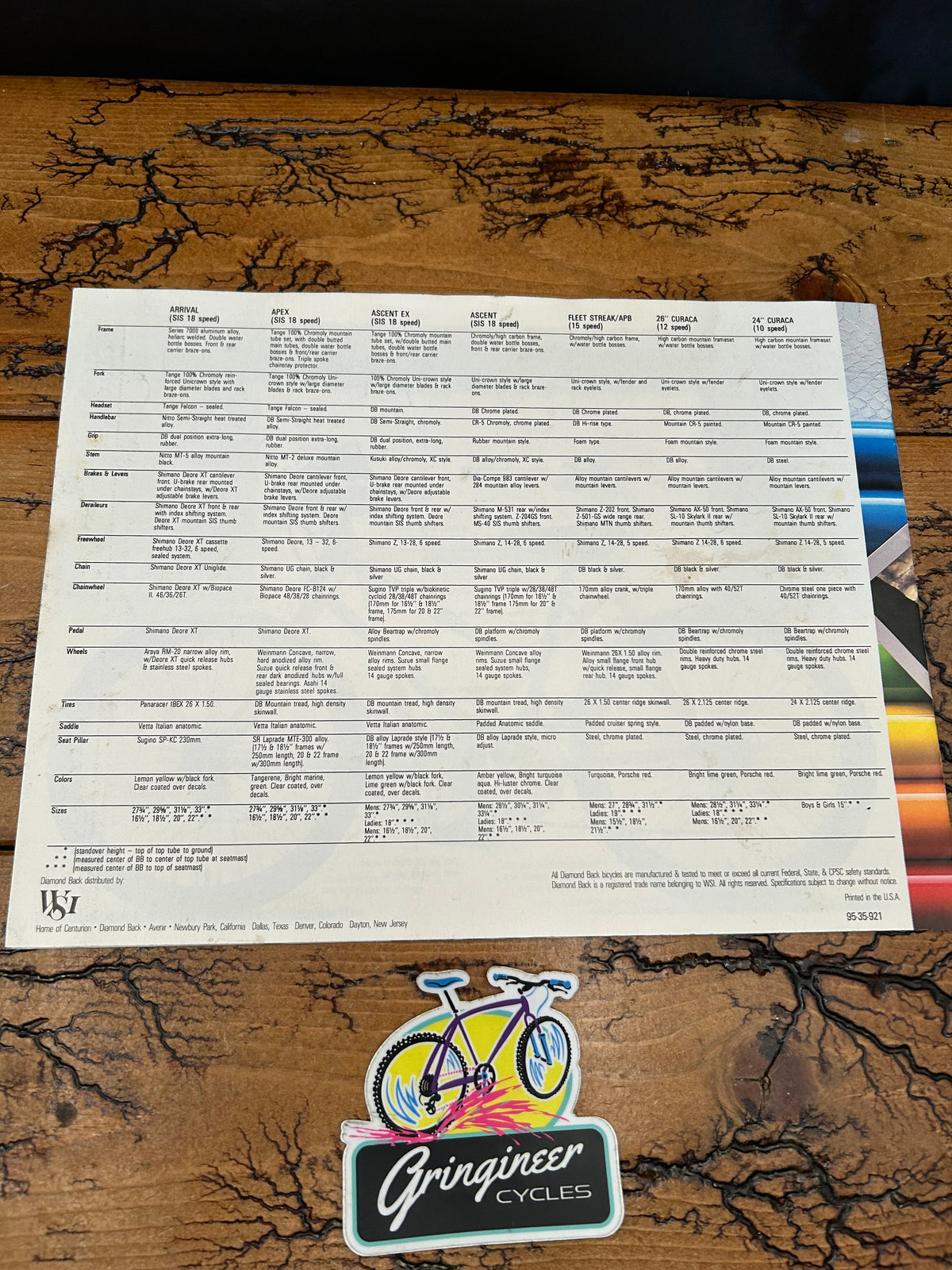1987 Diamond Back Catalog