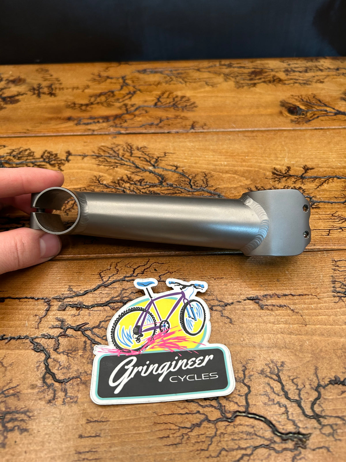 Titanium 130mm 5 Degree 25.4mm 1 1/8 Inch Threadless Stem