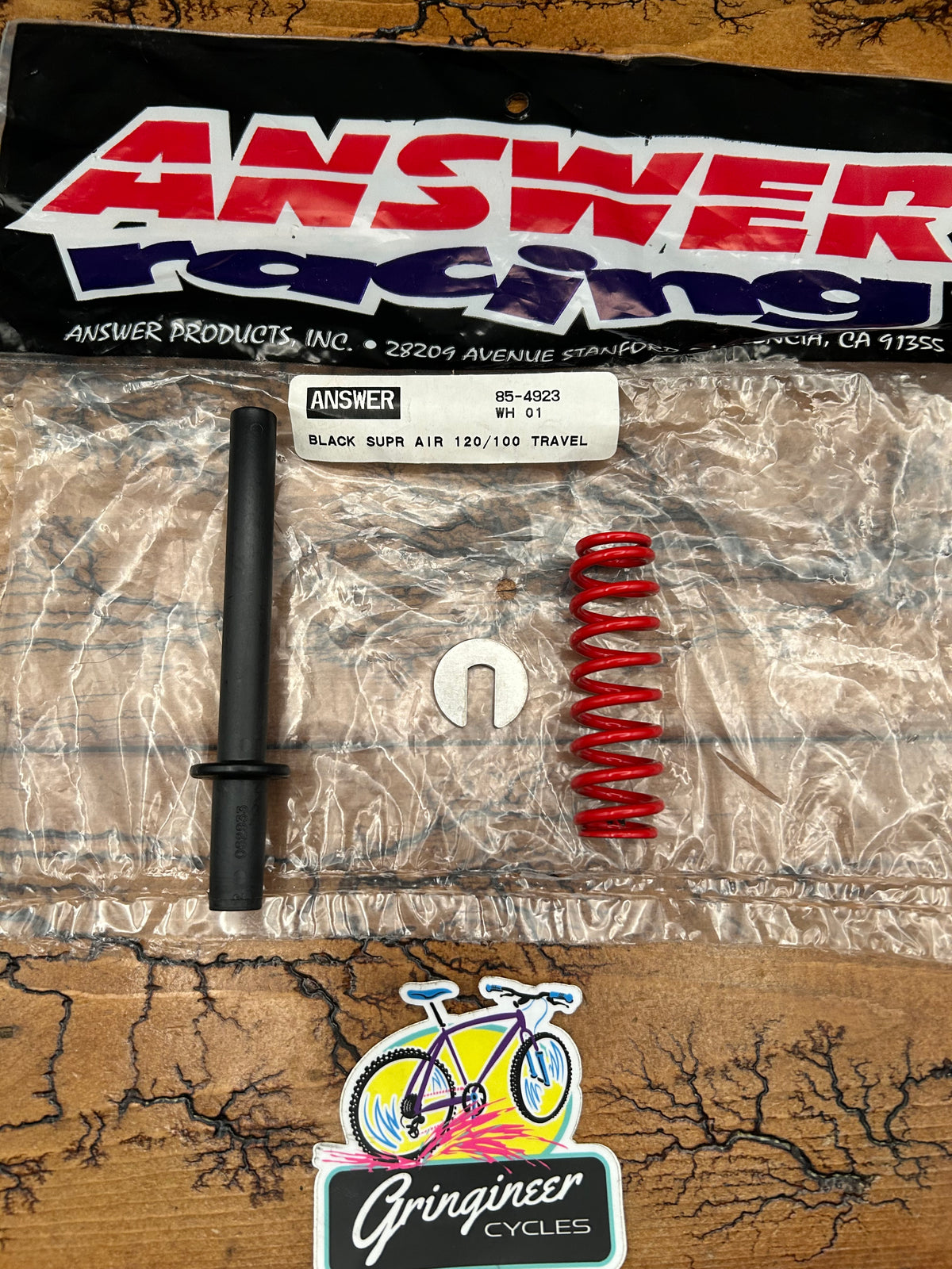 2002 Answer Manitou Black Super Air 100mm Compression Rod and Spring Travel Adjust Kit NOS