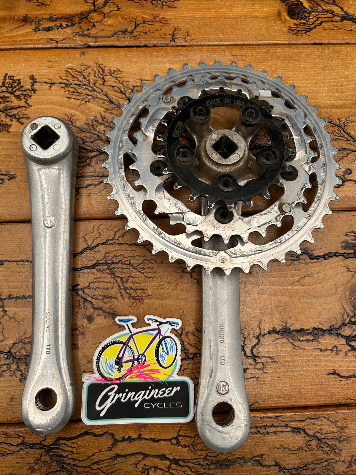 Sugino Impel 42/32/22 170mm Square Taper Crankset