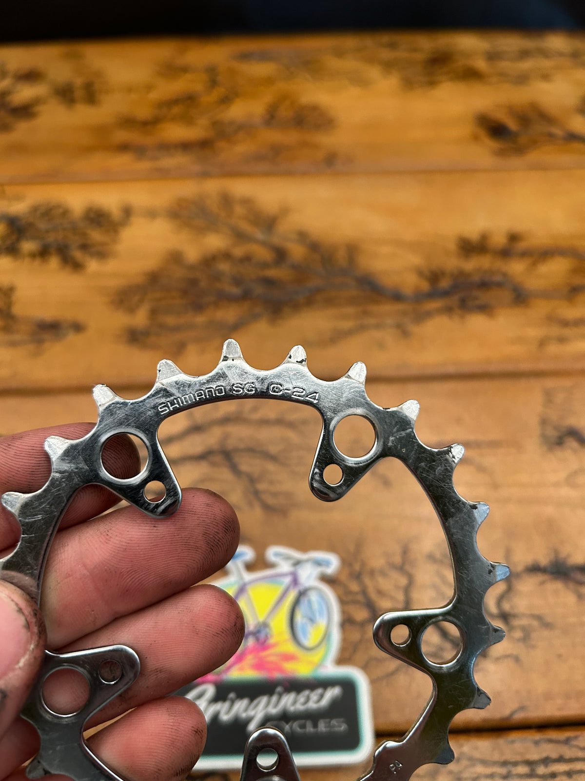 Shimano 24 Tooth Steel 74 BCD Chainring