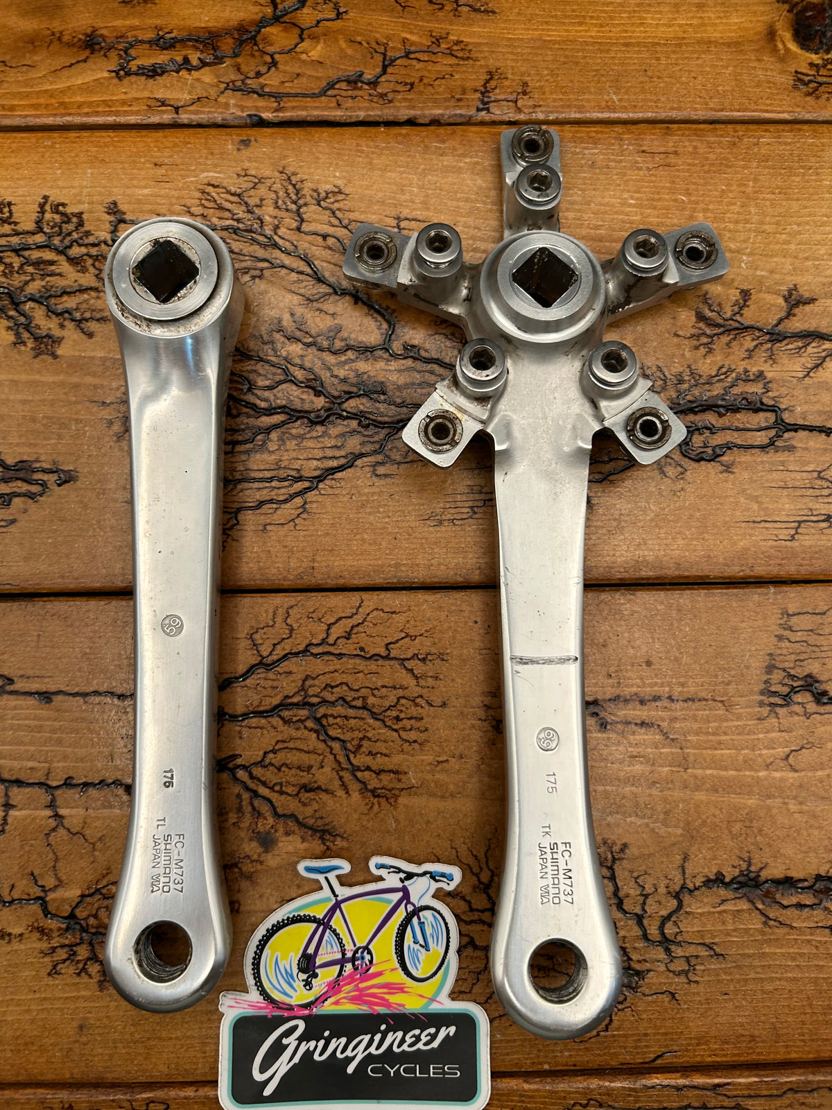 Shimano Deore XT FC-M737 175mm Square Taper Crankarms