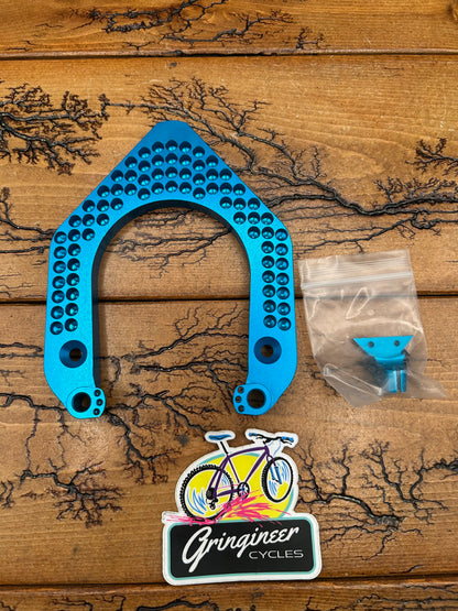 Improve Part Rock Shox Judy Turquoise Anodized Fork Brace / Arch