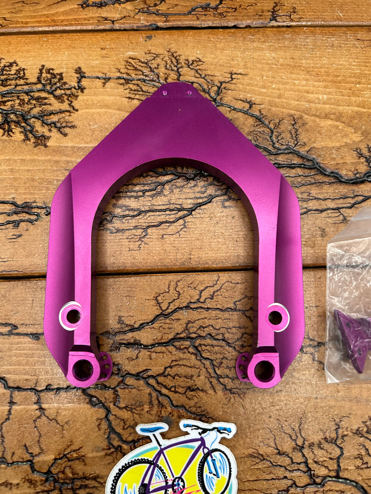 Improve Part Rock Shox Judy Purple Anodized Fork Brace / Arch