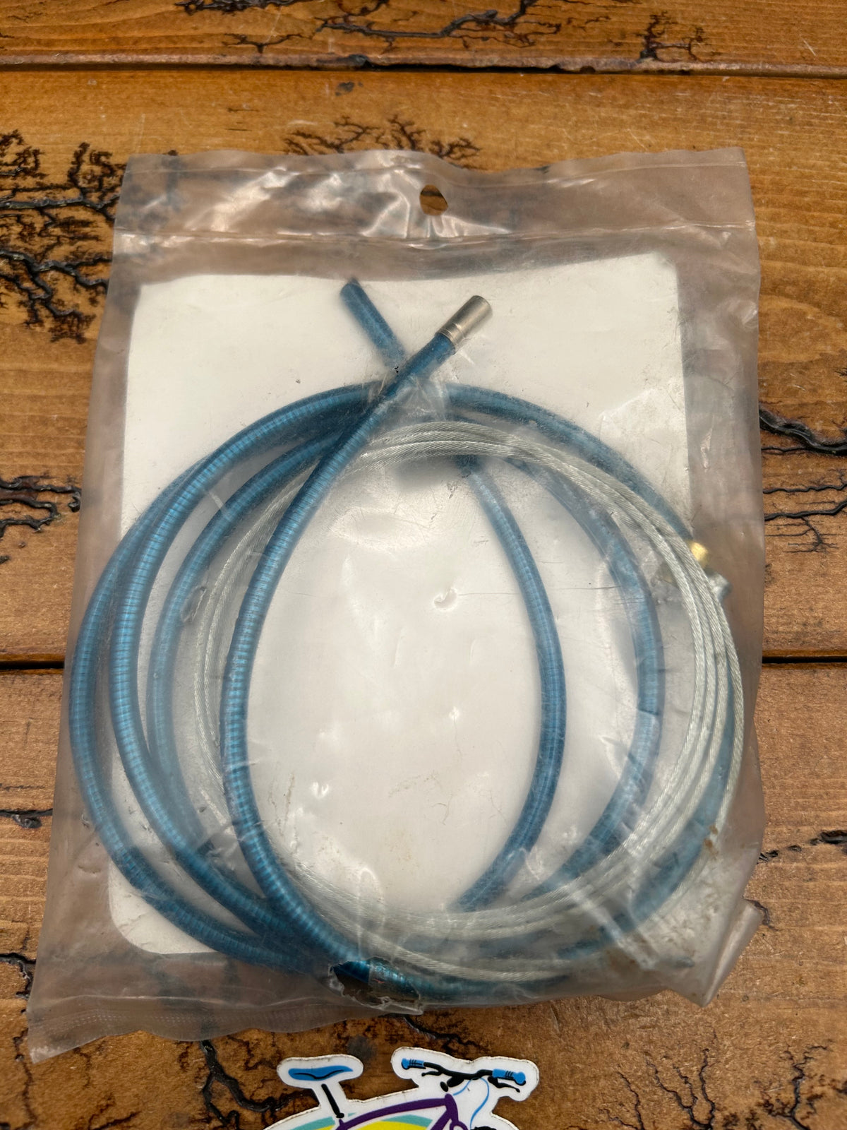 Paramount ATB Oversized Rear Brake Cable and Lined Casing Blue Crystal NOS