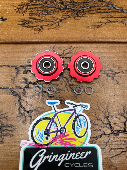 Red Anodized Derailleur Pulley Set